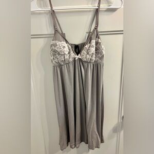 Victoria's Secret Dusty PurpleChemise with White Lace